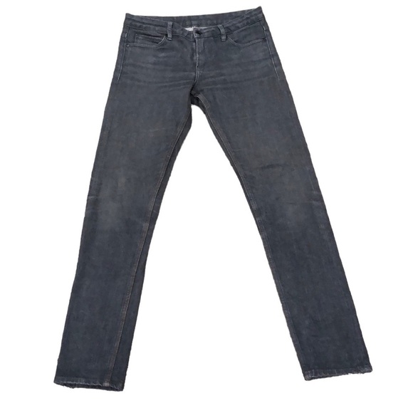 A Doublewood Project Skinny Jeans Size 25 Dark Gray High Waisted Raw Selvedge - Picture 1 of 11